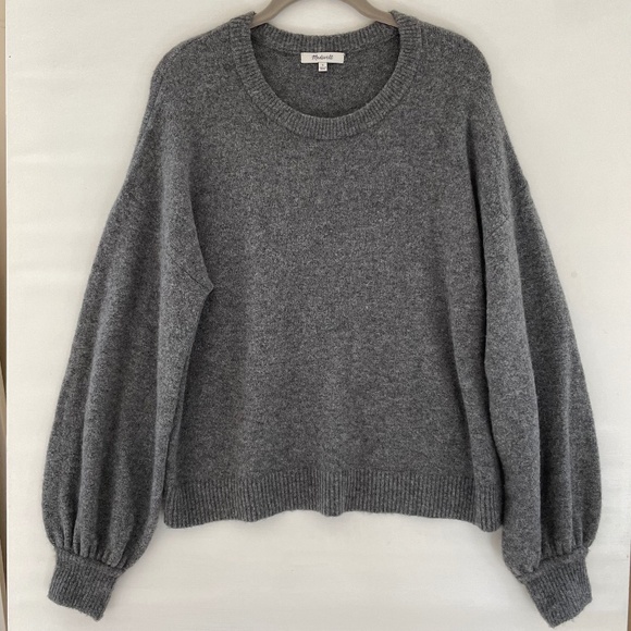 Madewell Sweaters - Madewell Women Alpaca Blend Gladwell Balloon Sleeve Sweater Coziest Yarn Sz S